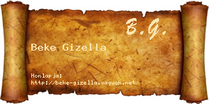 Beke Gizella névjegykártya