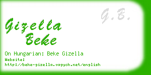 gizella beke business card